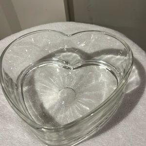 Glass Heart Candy Dish